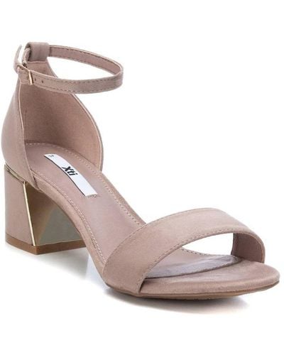 Xti Heeled Suede Sandals Br By - Pink