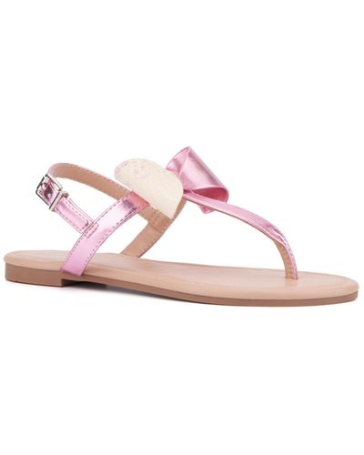 New York & Company Abril Flat Sandal - Pink
