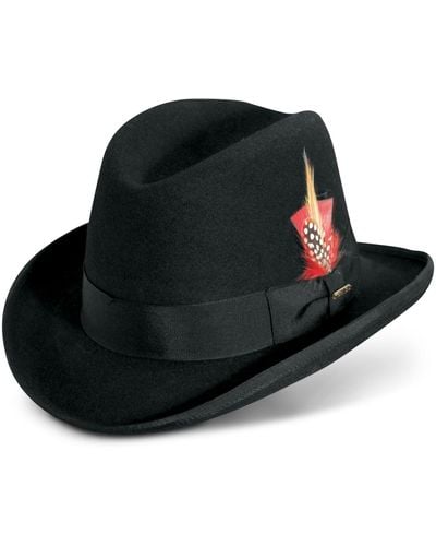 Scala Wool Homburg Hat - Black