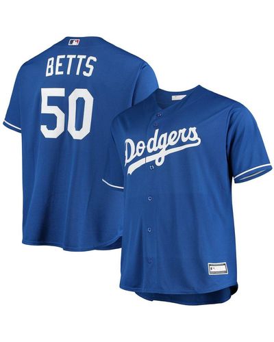 Majestic Mookie Betts Royal Los Angeles Dodgers Big And Tall Replica Player Jersey - Blue