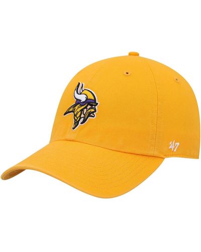 '47 Gold Minnesota Vikings Clean Up Alternate Adjustable Hat - Multicolor
