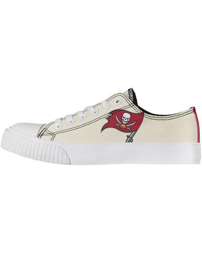 FOCO Tampa Bay Buccaneers Low Top Canvas Shoes - White