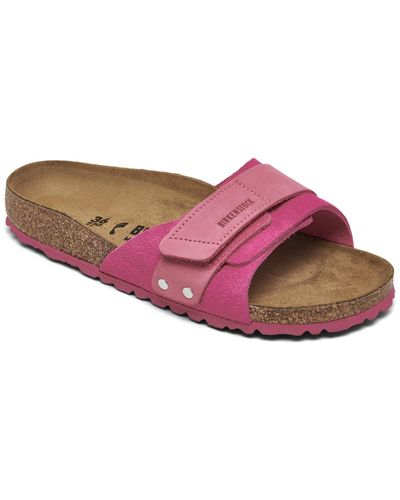 Birkenstock Oita Suede Leather Sandals From Finish Line - Pink