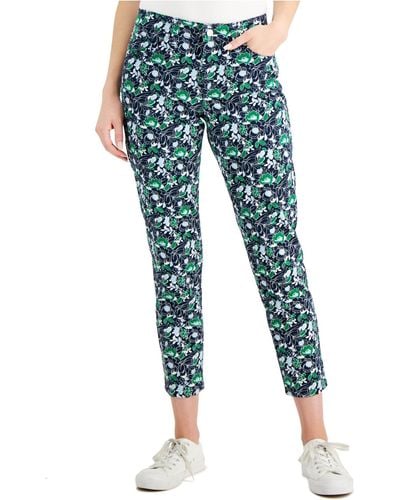 Charter Club Floral Ankle Skinny Jeans, Created For Macy's - Blue