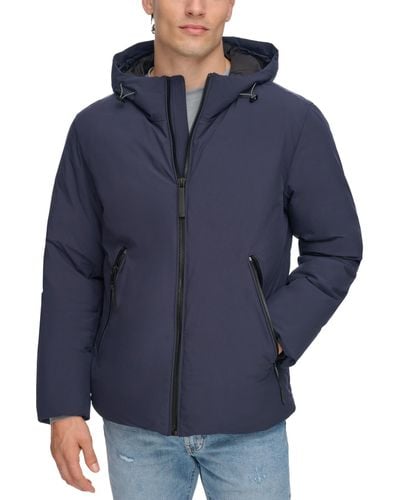 DKNY Hooded Full-zip Jacket - Blue