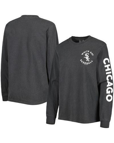 Soft As A Grape Chicago White Sox Team Pigment Dye Long Sleeve T-shirt - Black