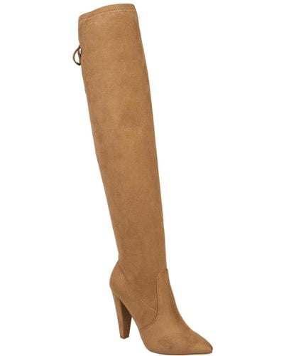 French Connection Jordan Cone Heel Lace-up Over-the-knee Boots - Brown