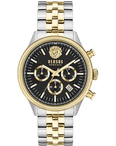 Versus Chronograph Colonne Ion Plated Stainless Steel Bracelet Watch 44mm - Metallic