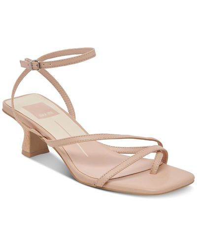 Dolce Vita Bev Raffia Strappy Kitten heel Dress Sandals in