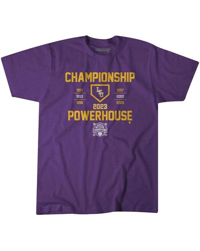 BreakingT Lsu Tigers Seven-time Ncaa Baseball College World Series Champions T-shirt - Purple