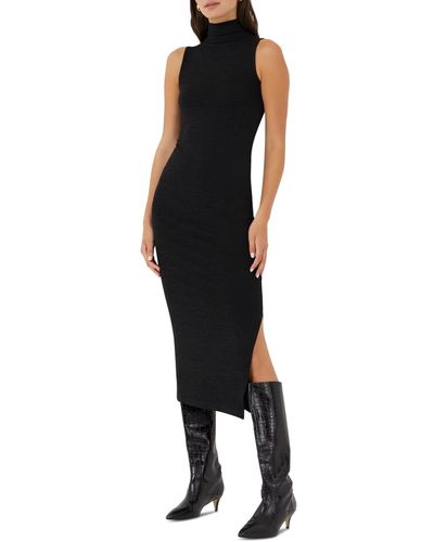 French Connection Sweeter Sweater Sleeveless High-neck Dress - Black