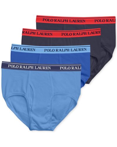 Polo Ralph Lauren 4-pack. Classic-fit Mid-rise Briefs - Blue