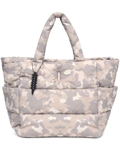 thacker Quinn Puffy Quilted Tote - Natural