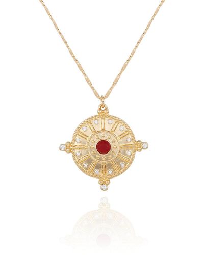 T Tahari Gypsy Revival Pendant Necklace - Metallic