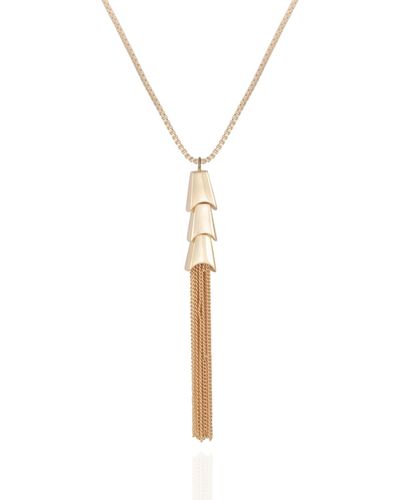 Vince Camuto Long Tassel Chain Necklace - Metallic