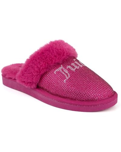 Juicy Couture Kisses Faux Fur Slipper - Pink