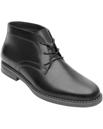 flexi Men ́s Leather Lace-up Boots - Black