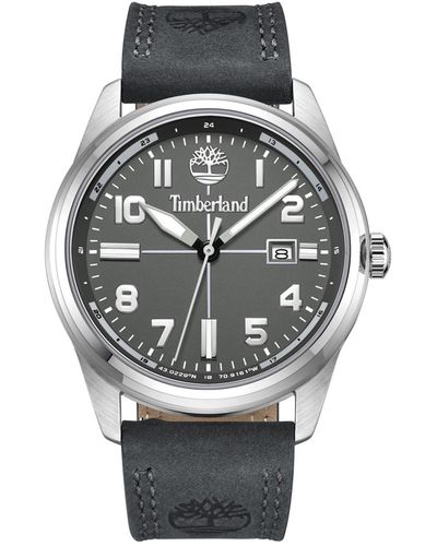 Timberland Northbridge Genuine Leather Strap Watch - Gray