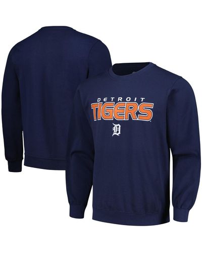 Stitches Detroit Tigers Pullover Sweatshirt - Blue
