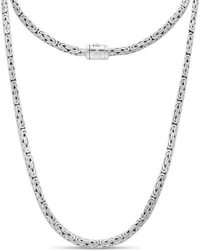 DEVATA Borobudur Oval 5mm Chain Necklace - Metallic