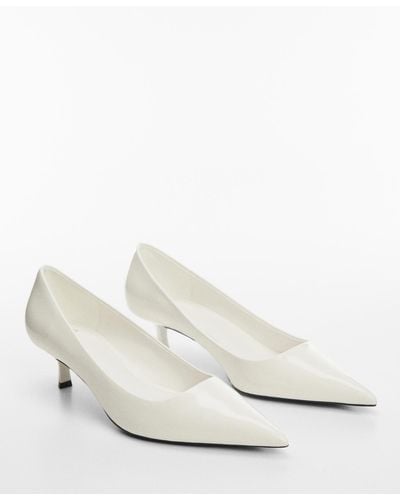 Mango Kitten Heel Shoes - White