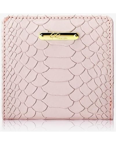 Gigi New York Mini Foldover Leather Wallet - Pink