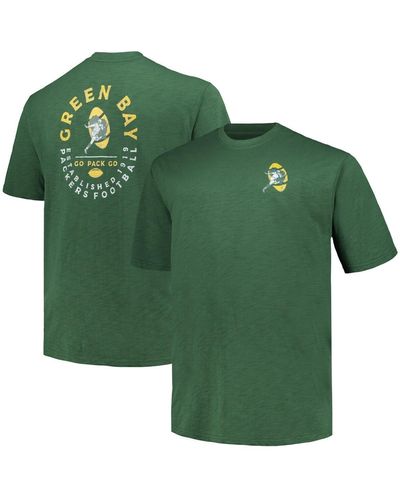 Profile Bay Packers Big And Tall Two-hit Throwback T-shirt - Green