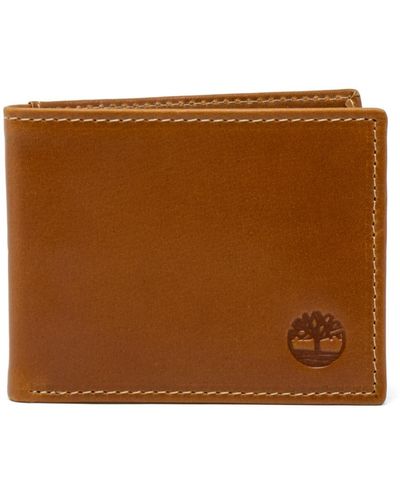 Timberland Buff Apache Billfold Leather Wallet - Brown