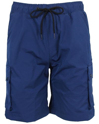 Galaxy By Harvic Moisture Wicking Performance Quick Dry Cargo Shorts - Blue