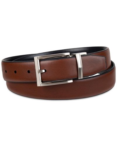 Alfani Tonal-buckle Belt - Brown
