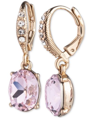 Givenchy Silver-tone Light Blue Leverback Drop Earrings - Pink