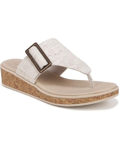 Bzees Bay Washable Thong Sandals - White
