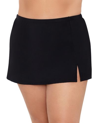 Swim Solutions Plus Size Swim Skirt - Black