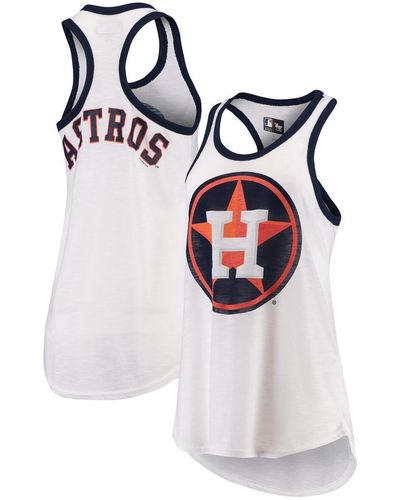 G-III 4Her by Carl Banks Houston Astros Tater Racerback Tank Top - White