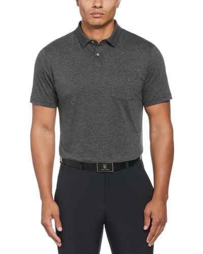 PGA TOUR Eco Fine Line Short-sleeve Golf Polo Shirt - Gray