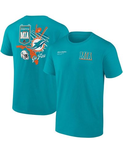 Fanatics Miami Dolphins Split Zone T-shirt - Blue