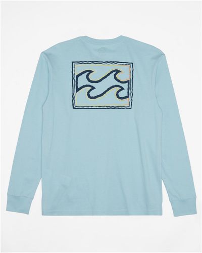 Billabong Crayon Wave Long Sleeve T-shirt - Blue