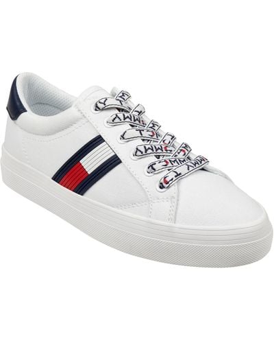 Tommy Hilfiger Fantim Casual Lace Up Sneakers - White