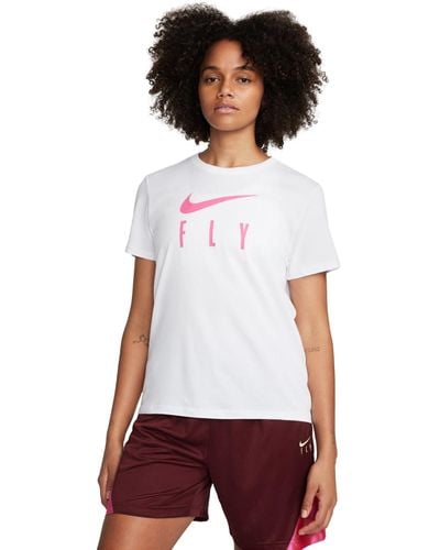 Nike Swoosh Fly Dri-fit Crewneck Graphic T-shirt - White