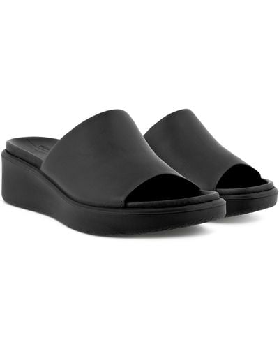 Ecco Flowt Lx Wedge Slide Sandals - Black