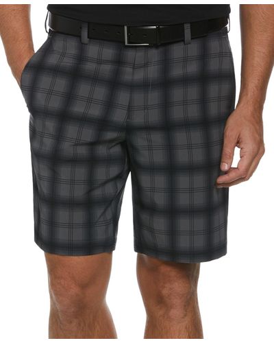PGA TOUR Energy Plaid Golf Shorts - Black