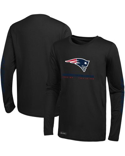 Outerstuff New England Patriots Agility Long Sleeve T-shirt - Black