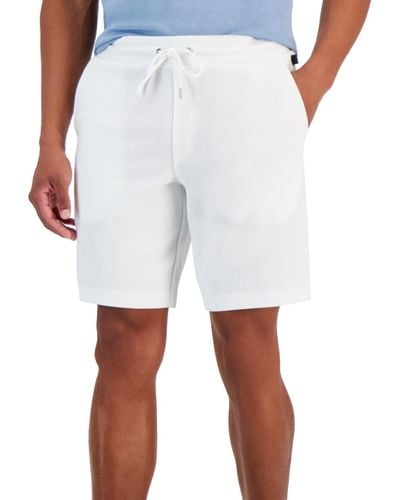 Michael Kors Comfort-fit Double-knit Piqué Drawstring Shorts - White