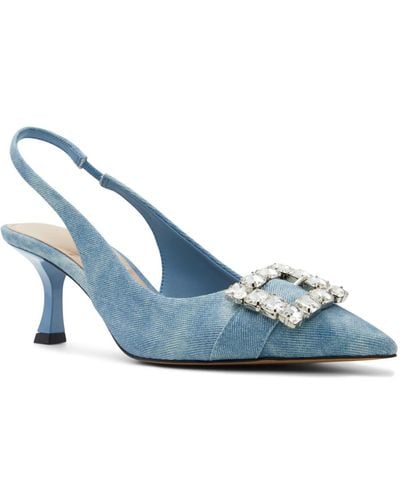 ALDO Carlita Embellished Slingback Kitten-heel Pumps - Blue