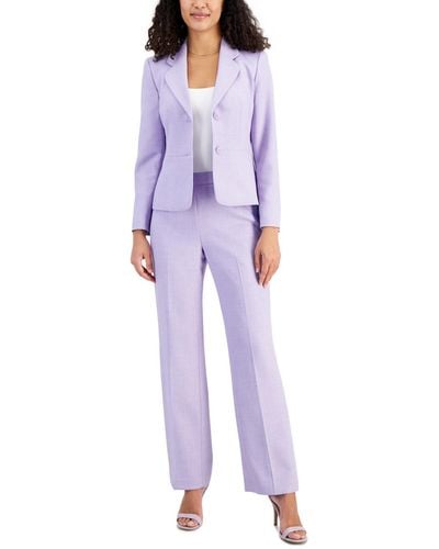 Le Suit Notch-collar Pantsuit - Purple