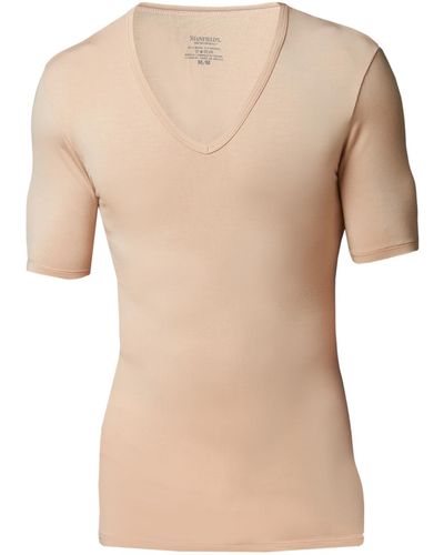 Stanfield's Invisible Deep V-neck Undershirt - Natural