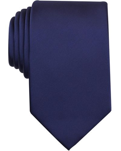 Perry Ellis Satin Solid Tie - Blue