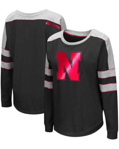Colosseum Athletics Nebraska Huskers Trey Dolman Long Sleeve T-shirt - Black