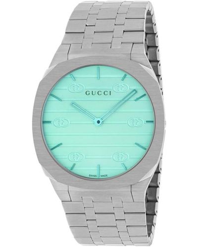 Gucci Swiss 25h Stainless Steel Bracelet Watch 38mm - Green