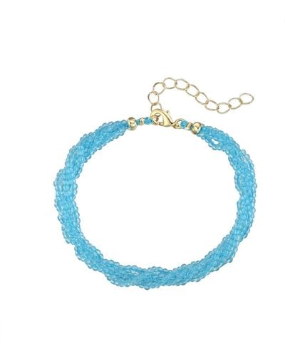 Macy's Beaded 5 Strand Bracelet - Blue
